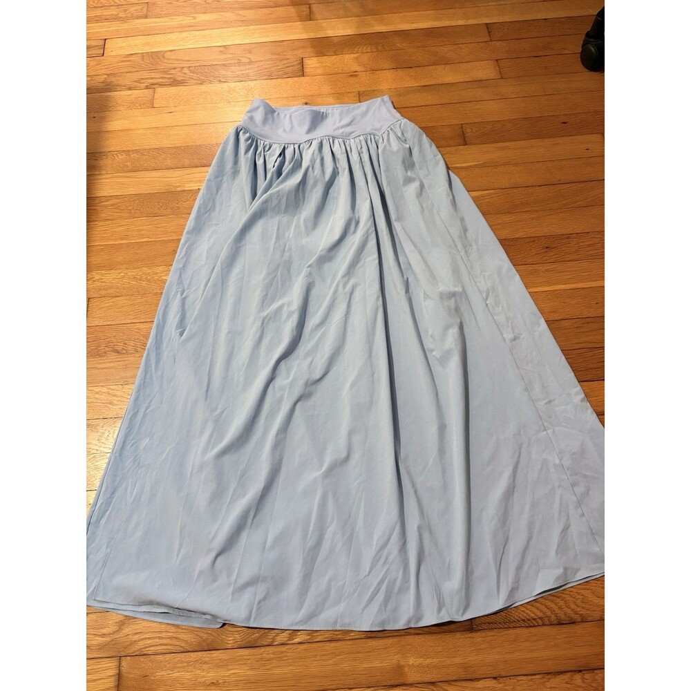 Halara Size XS Breezeful High Waisted Split 2-in-1 Maxi Skirt Light Blue NWT